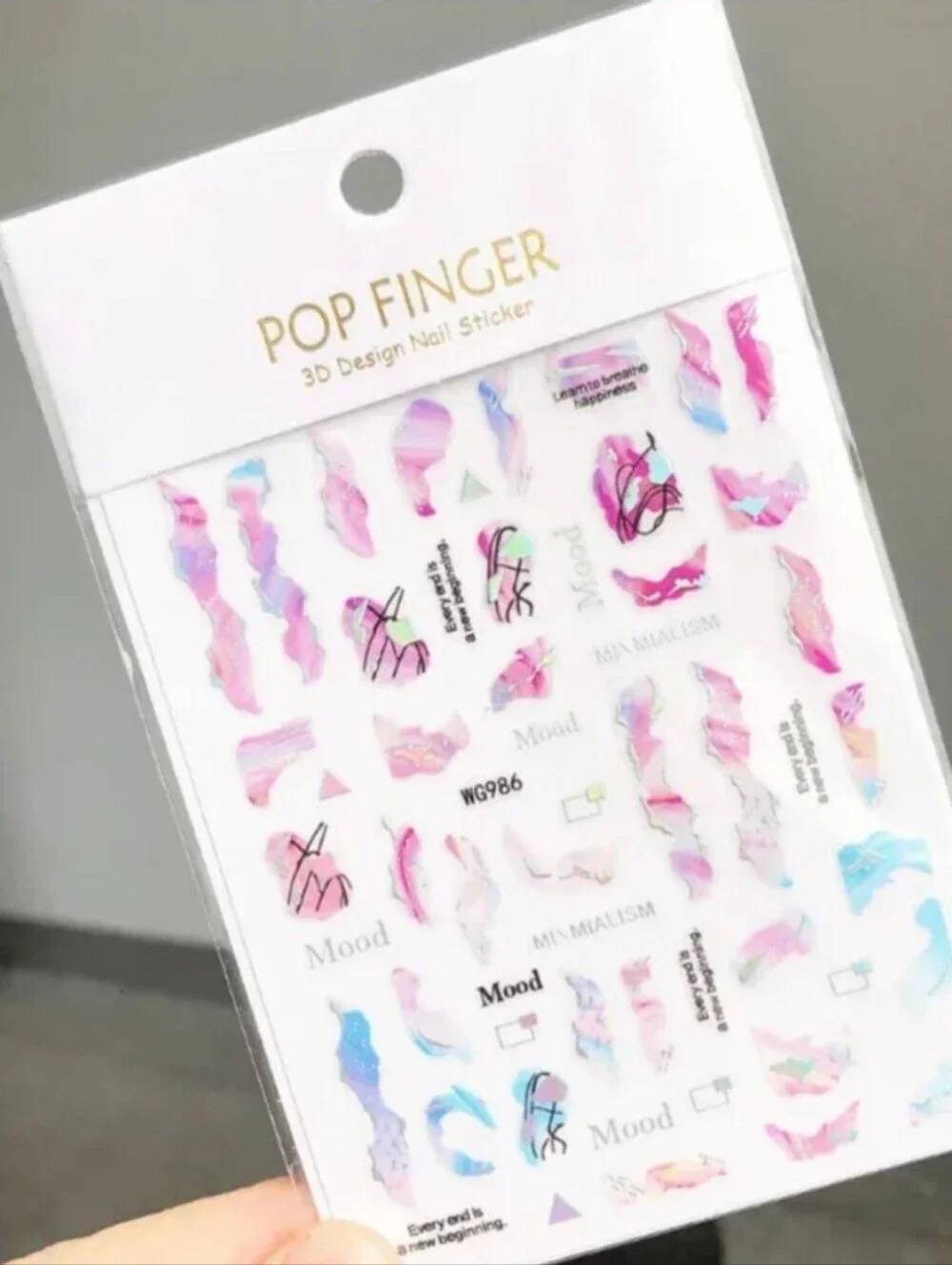 Trendy Self Adhesive Nails Art Transfer Sticker